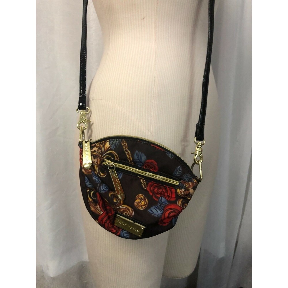Betsey Johnson Women's Handbag Brown w/ Rose Print